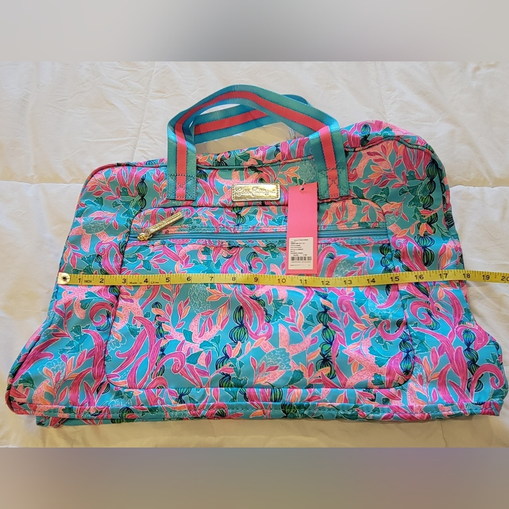 Lilly Pulitzer Beale Weekender Tote Seaweed Samba NWT